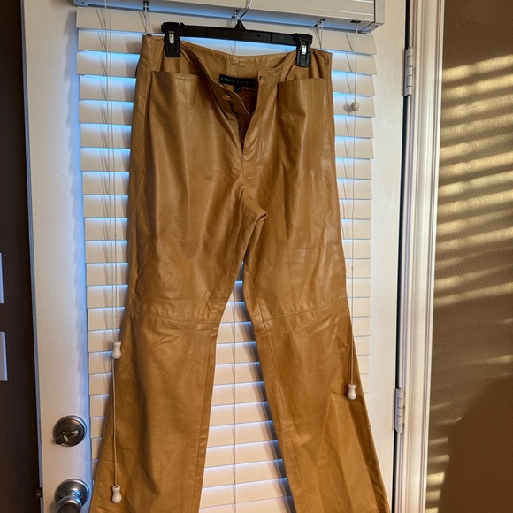Ralph Lauren Women’s Tan Leather Chinos - Picture 6 of 9